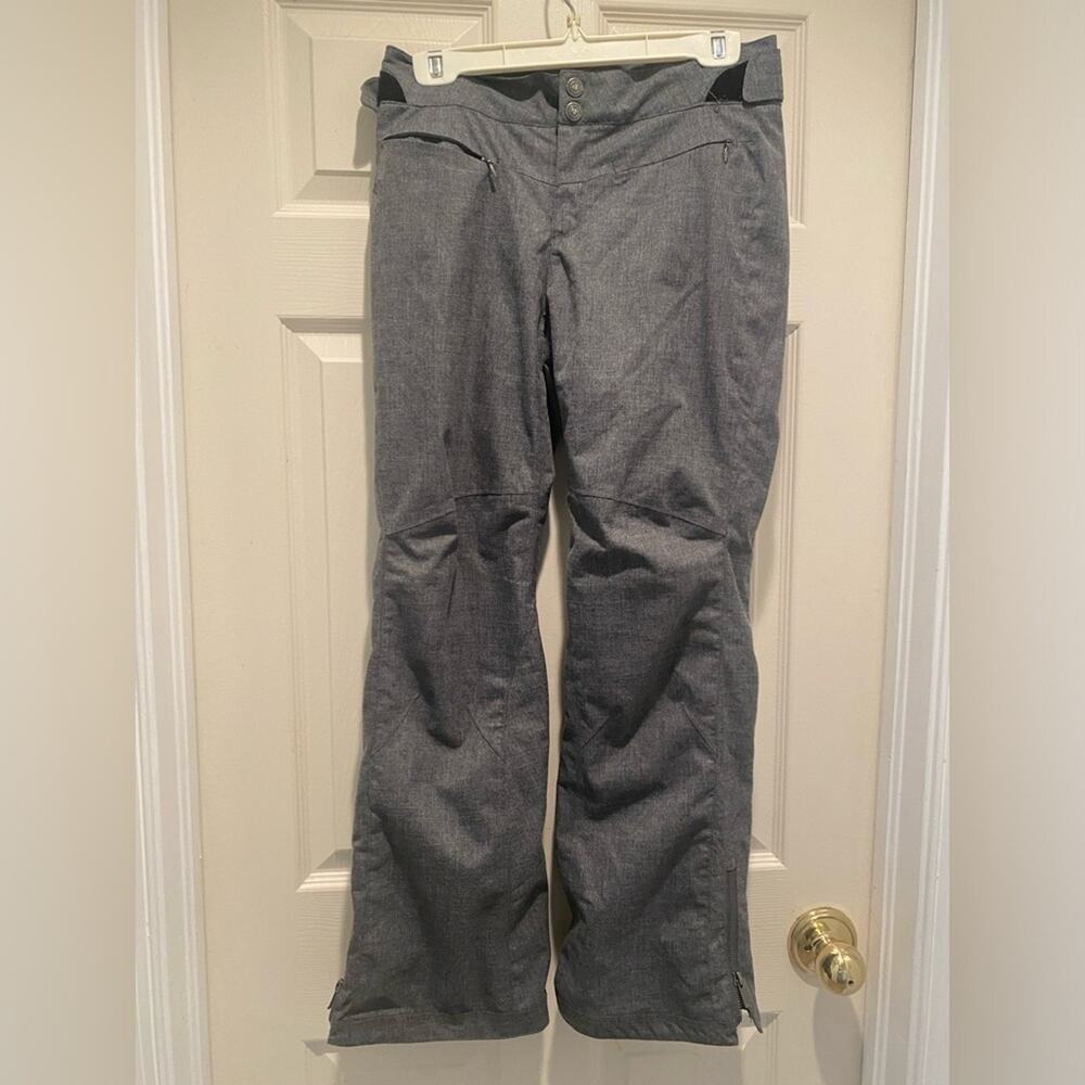 Obermeyer Resort Womens Snow Pants 4 Ski Snowboard Thinsulated Platinum Tweed